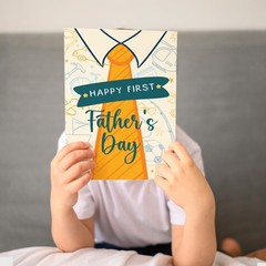 Happy First Father’s Day Card For Husband From Wife – New Dad Fathers Day Car…