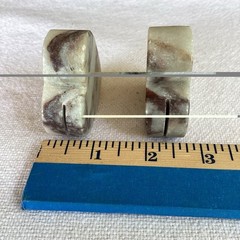 Threshold Marble Placecard Holders Set Of 4 Heart Shape Original Box EUC