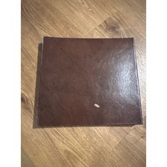 Vintage Brown Leather Photo Album Scrapbook Binder with Clasp