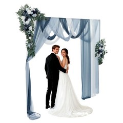 Decorative Artificial Flowers Artificial Wedding Arch Flower Kit With Drapes