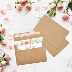 ACSTEP 100Pack A4 Envelopes 4-1/4 X6-1/4 A4(4-1/4 X 6-1/4) 100 PCS, Brown