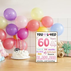 60th Birthday Card, Funny Birthday Decorations for Women, Best 60 Year Old Bi…