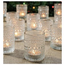 36 Pieces Votive Candle Holders for Christmas Decorations, 2×2.5in Clear Glass