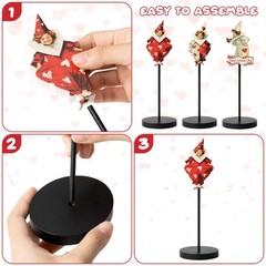 L1rabe Valentine’s Day Table Decorations 7.8cm x 6.7cm x 1.2cm, Red; Yellow