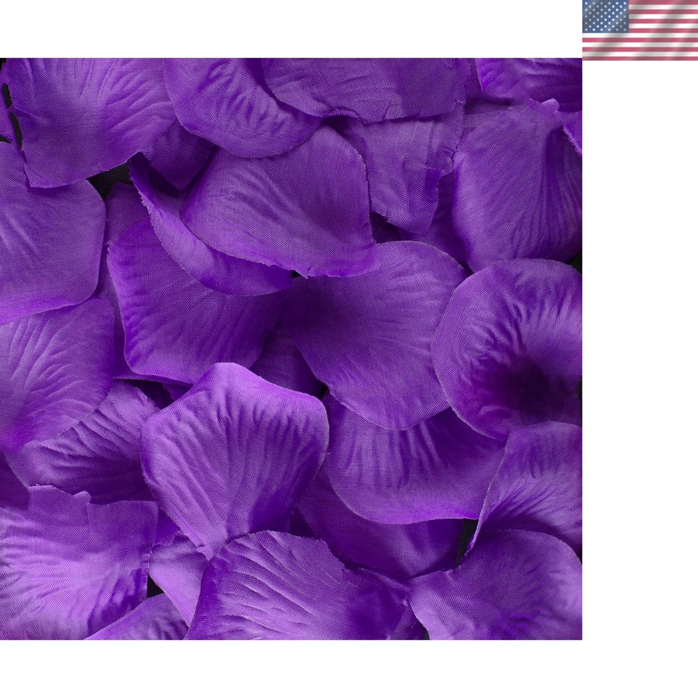Versatile 1000 Piece Purple Rose Petals – Fabric Scatter for Weddings & Parties