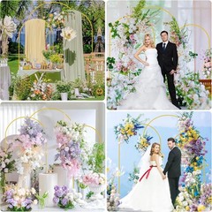 Versatile Gold Arch Backdrop Frame Set – 7.2FT, 6.6FT, & 6FT for All Occasions