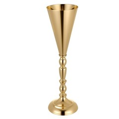 VEVOR 20 PCS Wedding Flower Vase 16.9in Tall Trumpet Table Centerpieces Gold