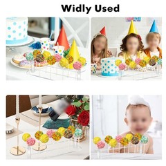 Food Safe for acrylic Cake Stand with 10 Holes for Weddings and Birthday Parties