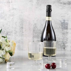 8 oz Plastic CLEAR Wine GLASSES Disposable Party Wedding TABLEWARE WHOLESALE