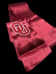 University of Oklahoma (OU) Satin Chair Sash / Wreath Sash (2 Logos) 49k Stitch