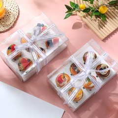 24 Pack Clear Cupcake Boxes 6 Count Plastic Clear Cupcake Containers with