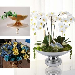 Efavormart 12″ Shiny Gold Floating Candle Bowl Flower Pot Wedding Centerpiece