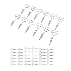 12pcs 2.8in Double Headed Memo Clip Metal Card Holder Wire Photo Clamp