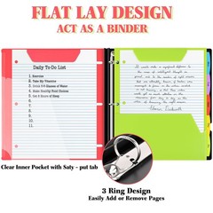 INFUN All-in-one Telescoping Binder Notebook，3 Ring Notebook Binder with