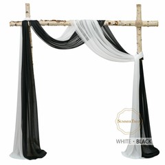 Wedding Decorative Drapes Arch Drapping 6.5Yards Windows Chiffon Fabric Curtains