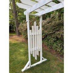 Wooden Wedding Arch Backdrop White Ceremony Arbor Handmade Large 8ft