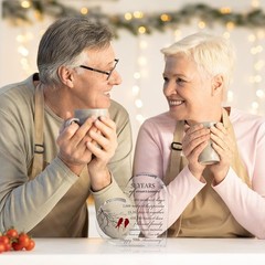 Qunclay 50th Years of Marriage Gift Wedding Anniversary Souvenir Heart Marriage