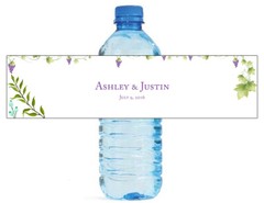 100 Grapes and Vines Vineyard Wedding Water Bottle Labels Engagement Party