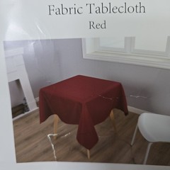 Textured Fabric Square Tablecloth 90″ x 90″ Polyester Easy Care Machine Wash