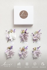 Boutonniere for Men, 6pcs Groom Groomsmen Boutonniere with Built-in Pins, Art…