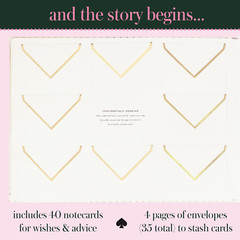 Kate Spade New York Wedding Guest Book, Bridal Journal W/ 17 Lined Pages + 1 Pen