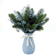 Pieces Glitter Christmas Picks Ornaments Decorative Sticks Candy 24 Light Blue