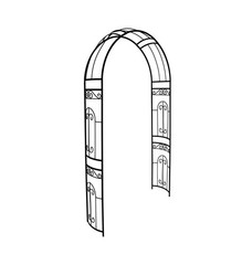 Metal Garden Arbor Wedding Arch 95.3″ H x 45″ W, Heavy Duty Rustproof Iron Pe…