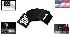 Double Side Plastic Table Numbers 4×4 Inch Black and Grey for Restaurants