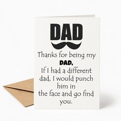 Funny Birthday Card for Dad, 5×7 Greeting Card with Envelope | Funny Father’s…
