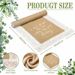 20 Ft x 36 in Aisle Runner for Wedding Ceremony,Natural Burlap Wedding Aisle …
