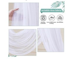 White Wedding Tulle Arch Draping Fabric 160×800 cm – 63” x 315”