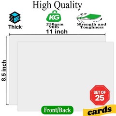 Cream Cardstock Paper – 25 Sheets 8.5″x11″ 250gsm/92lb Heavyweight for Invita…