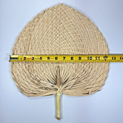 Old Fashioned Traditional Natural Palm Hand Woven Fans 25 Piece Lot
