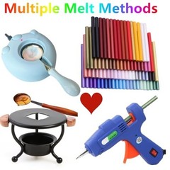 100 Pcs Assorted Color Sealing Wax Sticks for Wax Seal Stamp & Glue Gun – Perfec
