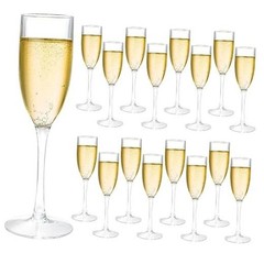 16 Pack Acrylic Champagne Flute, 5 Oz Clear Plastic Champagne Glasses