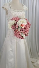 Rose Garden Hydrangea, Peony and Rose Faux Silk Wedding Bouquet
