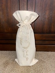 Custom Cotton Wine Bag Wedding Shower Birthday Anniversary Favors Gift