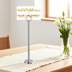 Versatile Table Sign Stands – Silver, Pack of 12
