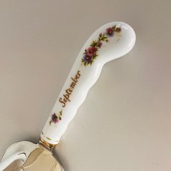 Royal Albert ‘September’ Cake Knife – English Porcelain, Flower of the Month