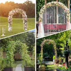 Thickened 0.7mm Tube Garden Arch Trellis, 4.6 * 7.8 or 6.4 * without base