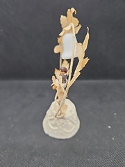 Vintage 40s 50s Coast Novelty Wedding Cake Topper Chalk Couple Bride Groom