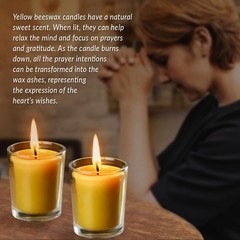 Aglary 12-Pack Pure Beeswax Votive Candles In Glass Natural Honey Aroma 12-Hour