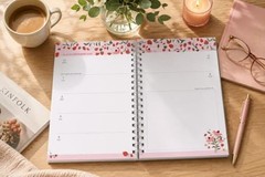 2026-2027 Weekly & Monthly Planner, 16-Month Designer: Strawberry Patch