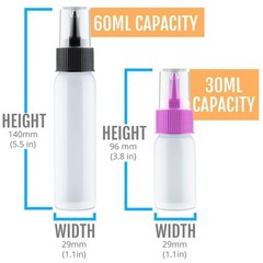 Writer Bottles – Easy Small Squeeze Bottles – 5 Each (1 and 2 Ounce) – 10