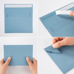 50 Pack 5 x 7 Envelopes Colored Self Seal for 5.25 x 7.2 inches, Dusty-Blue
