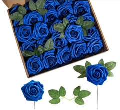 50/25pcs Artificial Flowers Real Looking Foam Roses Decoration DIY for Wedding