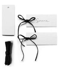 100 PCS Name Place Cards Table Setting Velvet Ribbon Wedding Party 3.94″x1.57″