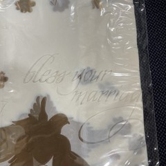 Wedding Party Bags (30) Antique White w/Gold Doves «Bless Your Marriage» G194