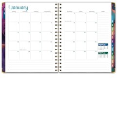 HARDCOVER 2026 Planner, 7″x9″: 14 Months (November 2025 7″ x 9″ Pastel Peacock