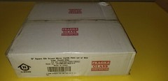 12″ Square Silk Screen Mirror Candle Plate Set of 10(5)